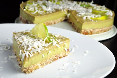 Gâteau citron vert/avocat sans cuisson (sans gluten)