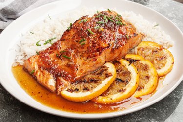 Saumon à la sauce à l'orange