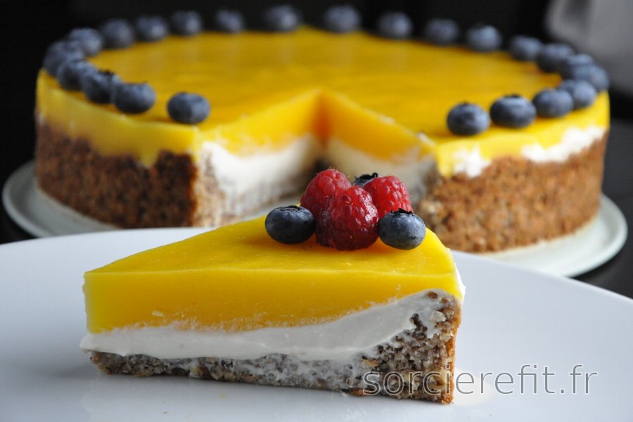 Gateau A La Mangue Et Garniture A La Ricotta Sorcierefit Fr