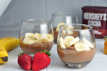 Pudding sain à la banane et au chocolat