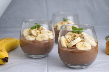 Pudding sain à la banane et au chocolat