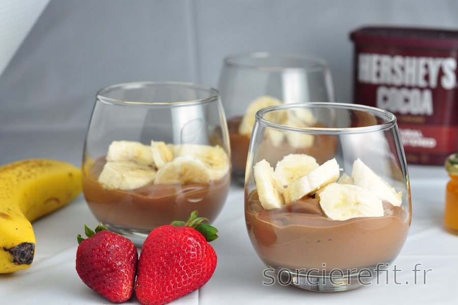 Pudding sain à la banane et au chocolat