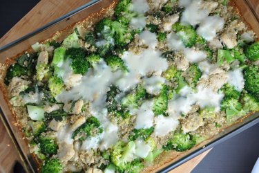 Gratin de quinoa au poulet et brocoli