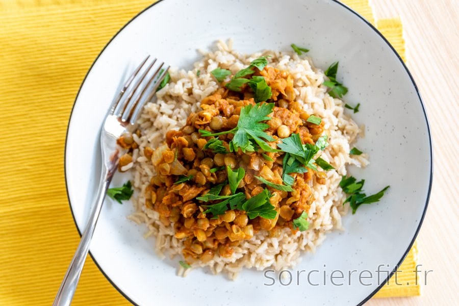 Curry de lentilles indien facile