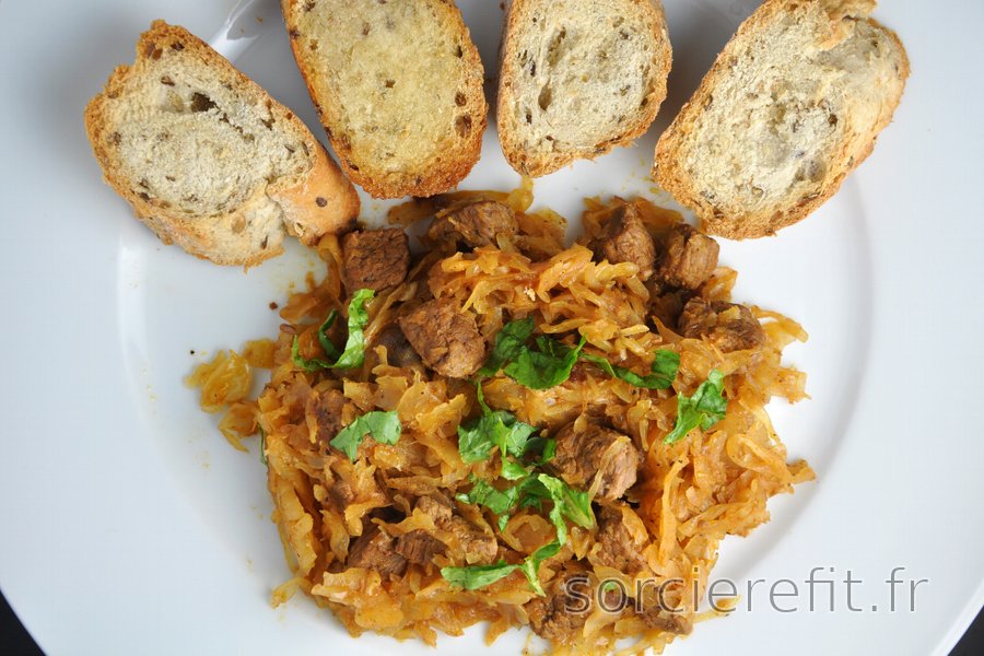 Ragoût de bœuf à la choucroute