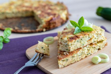 Tourte de courgettes salée au fromage frais