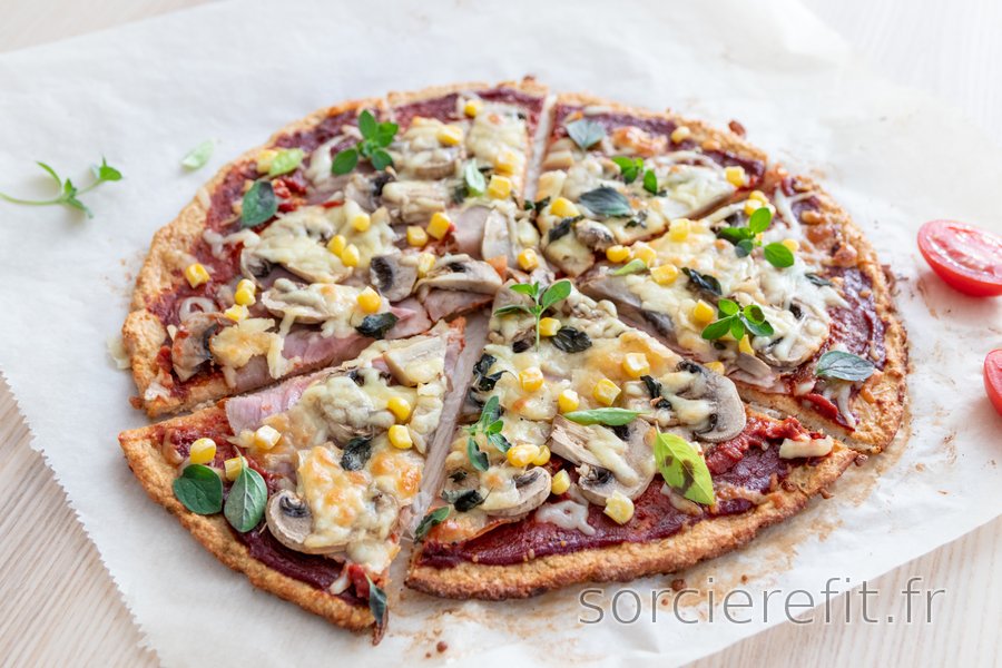 Pizza facile et saine à base de fromage blanc et d'avoine