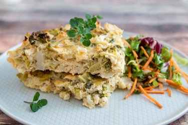 Chou-fleur et brocoli au four avec sauce au fromage