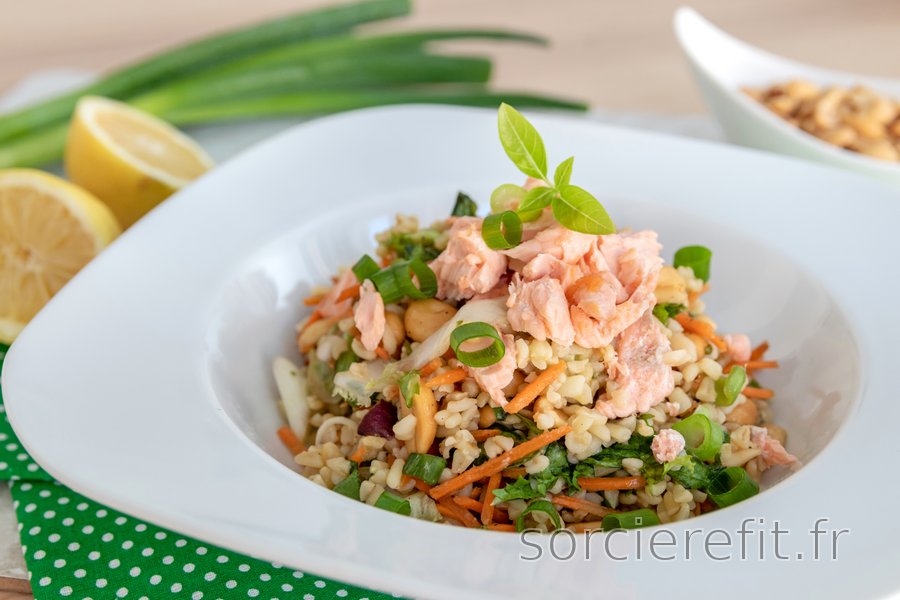 Salade chaude de saumon à l'asiatique