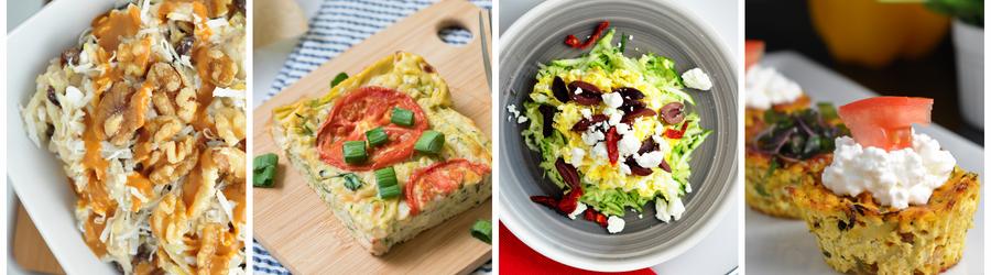 Recettes santé de petits-déjeuners à base de courgette